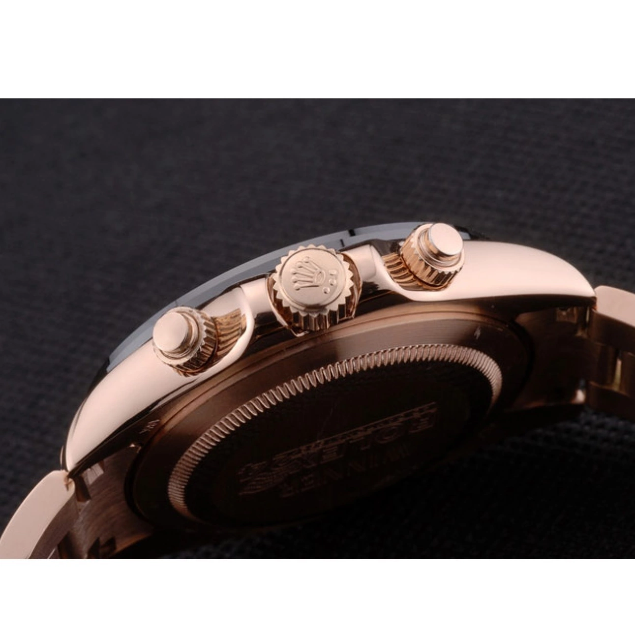 MiroTime 0704 Rolex Daytona Ion Plated Tachymeter Rose Gold Strap Rose Gold Dial 80244